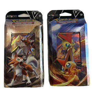 Pokemon Battle Decks Lycanroc V and Victini V Lot of 2